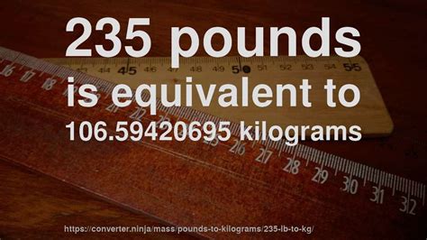 235 Pounds To Kilograms Converter 